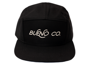 5 Panel Camp Hat in Black