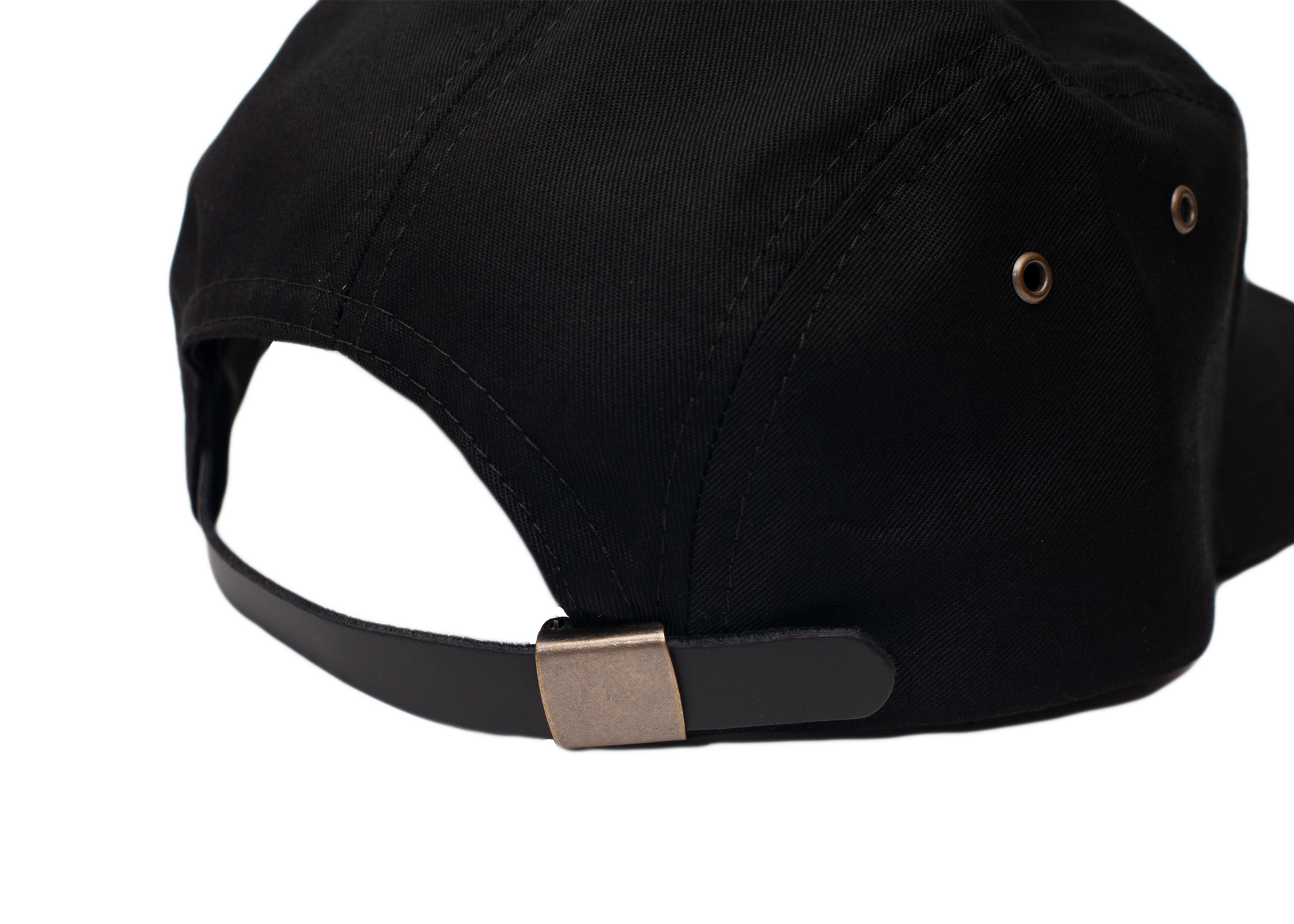 5 Panel Camp Hat in Black
