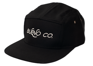 5 Panel Camp Hat in Black